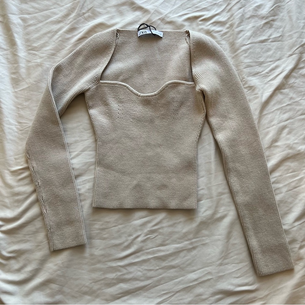 Zara Sweetheart sweater